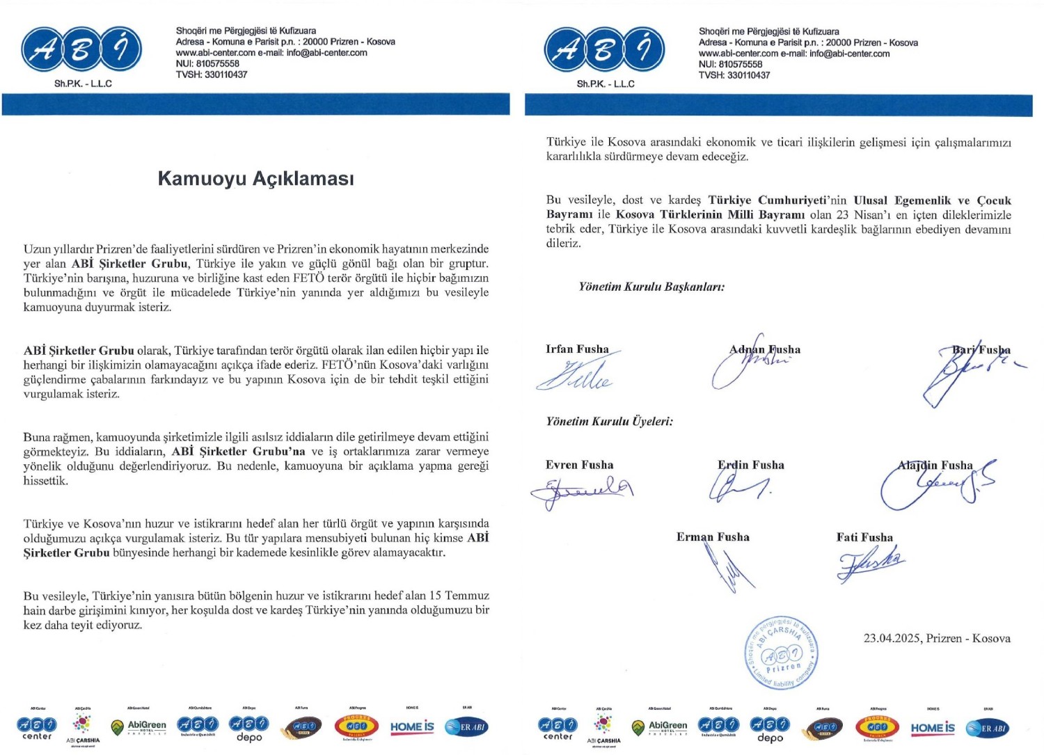 23 Nisan Ulusal Egemenlik ve Çocuk Bayramı'nız ve  Kosova Türkleri Milli Bayramı kutlu olsun   -  Urojme "23 Prill - Dita e Sovranitetit Kombëtar dhe e Fëmijëve"  Dhe "Ditën Kombëtare të Turqve të Kosovës"!